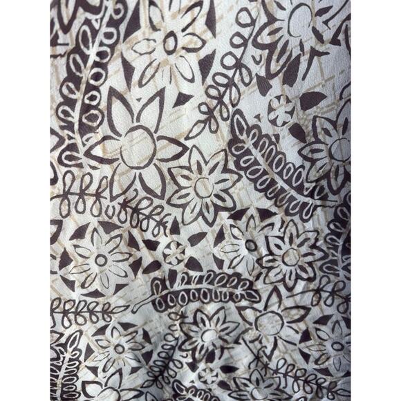 Robbie Bee Women's Fairy Romance Halter Dress 100% Silk Brown Floral Size 24W - Picture 8 of 8